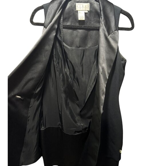 Ann Tijan for Kenar Vintage Tuxedo Dress – Black – Size 12 (Fits Modern 8/10) - Picture 10 of 12